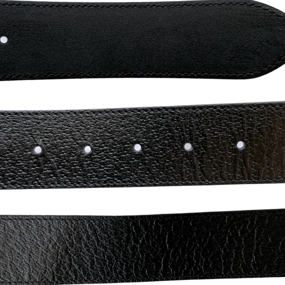 AUTHENTIC GUCCI WIDE LEATHER BELT WITH DOUBLE G BUCKLE SIZE 75 MSRP$778 AFTERTAX - Picture 11 of 16